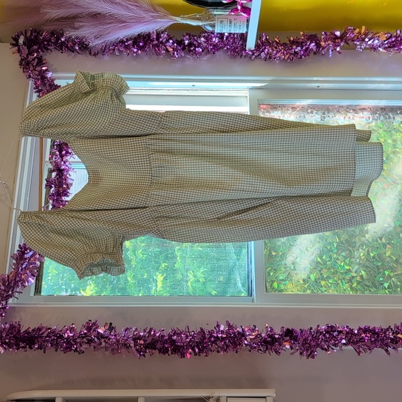 2XL Lisa Says Gah Sundress - Green Checkered - Picture 4 of 5